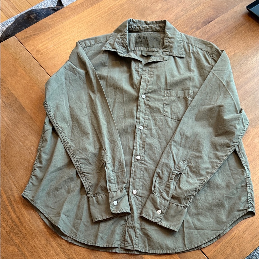 Frank & Eileen Olive Green Button-Down Shirt